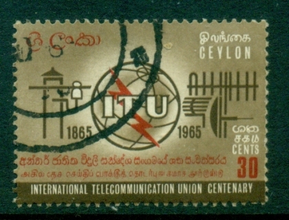 Ceylon-1965-ITU-centenary-30c-FU