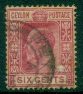 Ceylon-1903-05-KEVII-Portrait-6c-carmine-rose