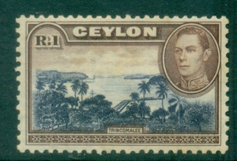 Ceylon-1938-52-KGVI-Pictorial-1R-Trincomalee