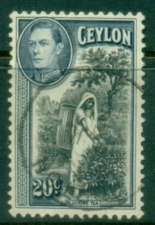 Ceylon-1938-52-KGVI-Pictorial-20c-Plucking-Tea