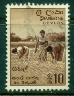 Ceylon-1958-59-10r-Rice-Harvest