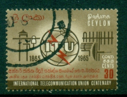 Ceylon-1965-ITU-centenary-30c