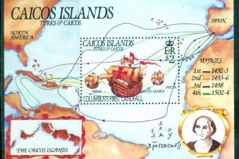 Caicos-Is-1984-Columbus-First-Landfall-MS-MUH