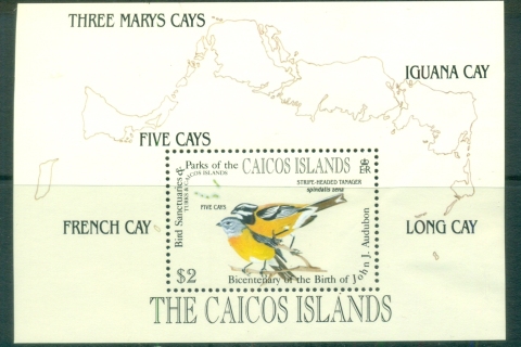 Caicos-Is-1985-Audubon-Birds-MS-MUH