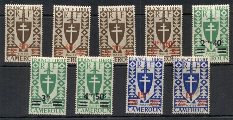 Cameroun 1941 France Libre Lorraine Cross & Shield Opts