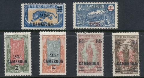 Cameroun 1924-26 Pictorials Opt on Middle Congo surcharges