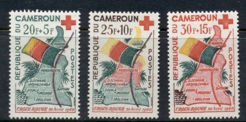 Cameroun 1961 Red Cross Map 7 Flag