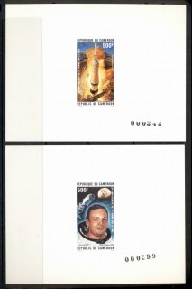 Cameroun 1984 Moon Landing 15th Anniv 2x DLMS on card