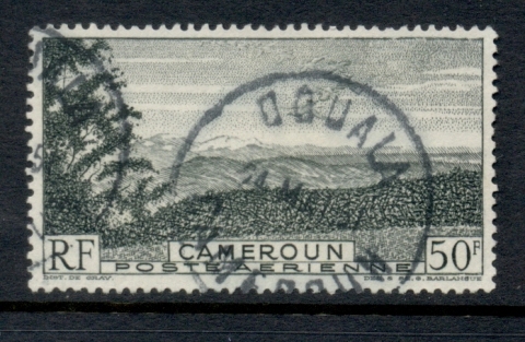 Cameroun 1947 Birds over Mountain Airmail 50f