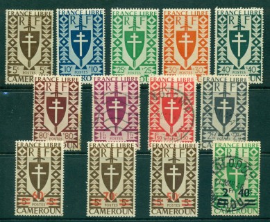 Cameroun 1941-46 Lorraine Cross Types Asst