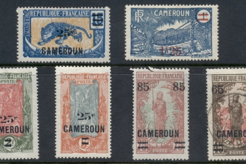 Cameroun 1924-26 Pictorials Opt on Middle Congo surcharges
