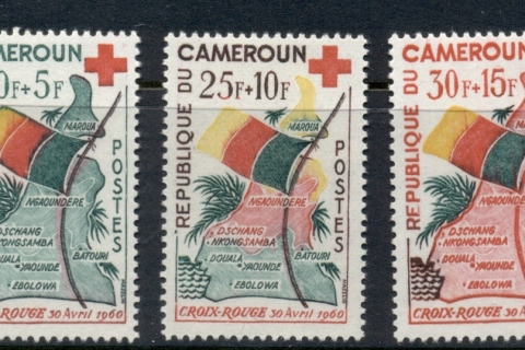 Cameroun 1961 Red Cross Map 7 Flag