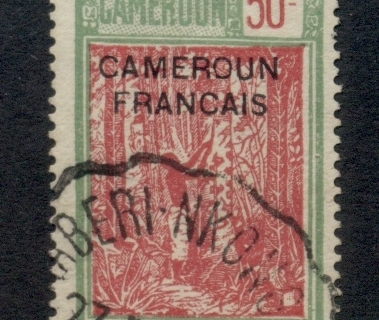 Cameroun 1940 Tapping Rubber 50c Opt 27.8.40