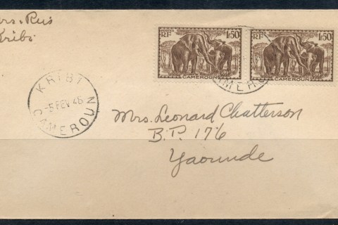 Cameroun 1948 Elephants 1f50 pr cover