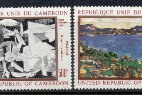 Cameroun 1981 paintings, Picasso, Cezanne