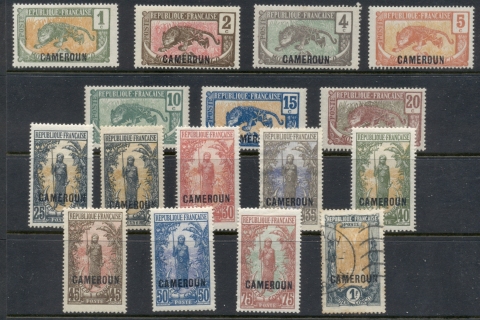 Cameroun 1921 Pictorials Opt. on Middle Congo to 1f