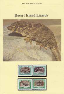 Cape Verde 1986 WWF Desert Island Lizards