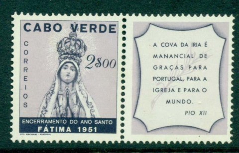 Cape-Verde-1951-Holy-Year-label-MLH-lot31430