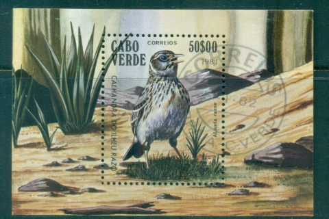 Cape-Verde-1981-Birds-MS-CTO