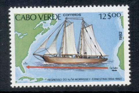 Cape-Verde-1982-returnof-the-Barque-Morrissey-Ernestina-MUH