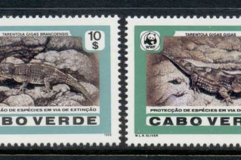 Cape-Verde-1986-WWF-Desert-Island-Lizards-MUH