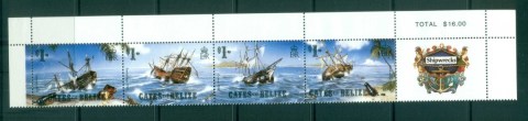 Cayes-of-Belize-1985-Shipwercks-Str-label-folded-MLH-lot80897