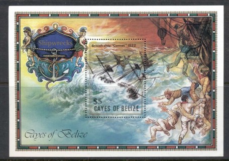 Cayes-of-Belize-1985-Shipwrecks-MS-MUH