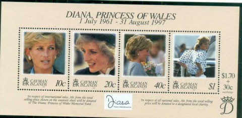 Cayman-Is-1998 Princess Diana in Memoriam, MS