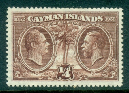 Cayman-Is-1932-Centenary-of-Assembly-0-25d-MLH