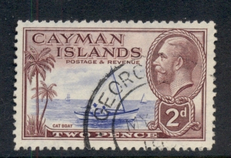 Cayman-Is-1935-36-KGV-Pictorial-2d-Catboat-FU