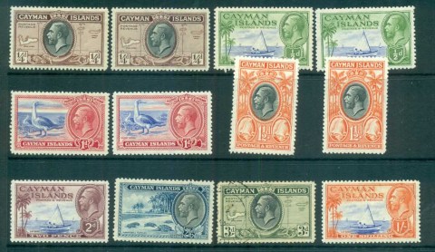 Cayman-Is-1935-36-KGV-Pictorials-Asst-MUH-MLH-FU-lot72479