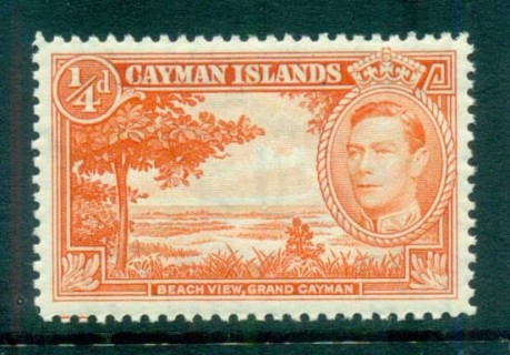 Cayman-Is-1938-43-1-4d-Beach-View-Grand-Cayman-Perf-12-jpg-5-MUH-lot72647