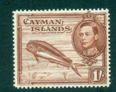 Cayman-Is-1938-43-1-Dolphin-Fish-Perf-14-MLH-lot72664