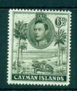 Cayman-Is-1938-43-6d-Hawksbill-Turtle-Perf-14-MUH-lot72661