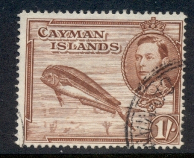 Cayman-Is-1938-43-KGVI-Pictorial-1-Dolphin-Fish-Perf-14-FU