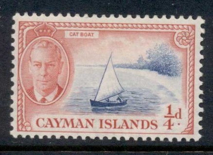 Cayman-Is-1950-KGVI-Pictorial-0-25d-Cat-Boat-MLH