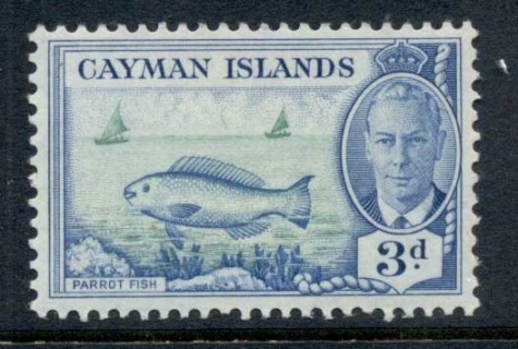 Cayman-Is-1950-KGVI-Pictorial-3d-Parrot-Fish-MLH