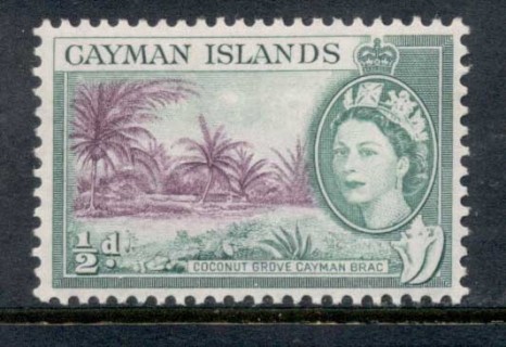 Cayman-Is-1953-59-QEII-Pictorial-0-5d-Coconut-Grove-Cayman-Brac-MLH