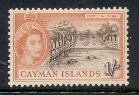 Cayman-Is-1953-59-QEII-Pictorial-1-Turtle-Crawl-MLH