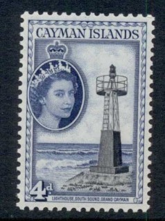 Cayman-Is-1953-59-QEII-Pictorial-4d-Lighthouse-MUH