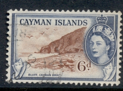 Cayman-Is-1953-59-QEII-Pictorial-6d-Bluff-Cayman-Brac-FU