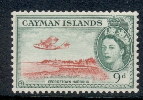 Cayman-Is-1953-59-QEII-Pictorial-9d-Georgetown-Harbour-MLH