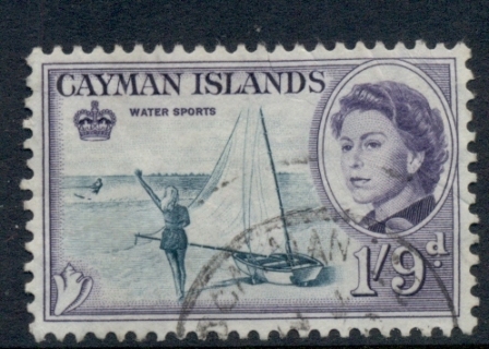 Cayman-Is-1962-QEII-Pictorial-1-9d-Watersports-FU