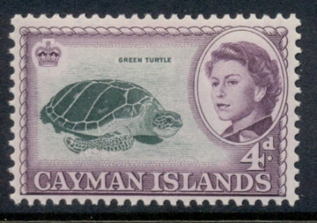 Cayman-Is-1962-QEII-Pictorial-4d-Green-Turtle-MLH