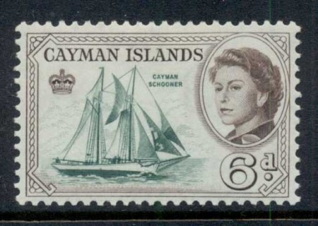 Cayman-Is-1962-QEII-Pictorial-6d-Cayman-Schooner-MLH