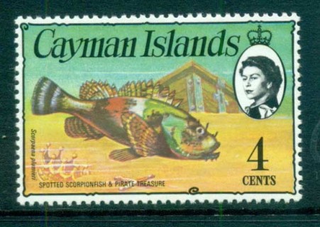 Cayman-Is-1974-75-4c-Spotted-Scorpionfish-Defin-MUH-lot72535