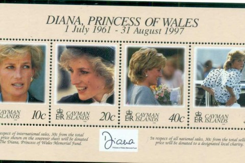 Cayman-Is-1998 Princess Diana in Memoriam, MS