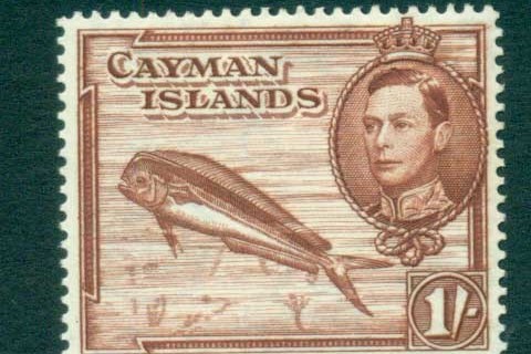 Cayman-Is-1938-43-1-Dolphin-Fish-Perf-14-MLH-lot72664