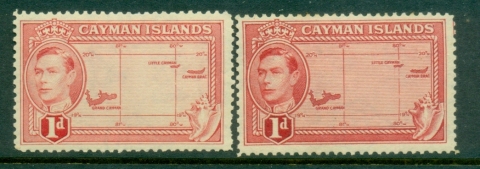 Cayman-Is-1938-43-KGVI-Pictorial-1d-Map-of-the-Islands-shades-MLH