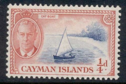 Cayman-Is-1950-KGVI-Pictorial-0-25d-Cat-Boat-MLH